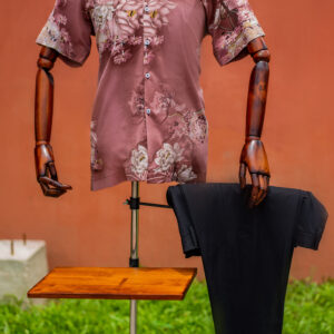 Brown & White Full Set T-Shirt & Pants